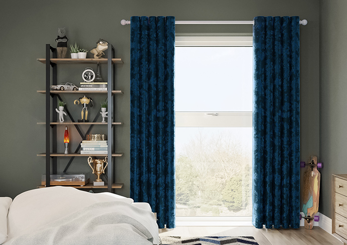 Cyrus Crushed Velvet, Royal Blue - Made to Measure Curtains - Image 3